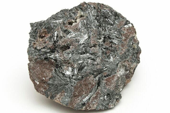 Metallic, Needle-Like Pyrolusite Crystals - Morocco #218102